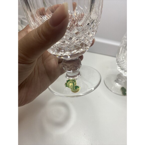 Set Of 4 Vintage Waterford Colleen Claret Wine Glasses Crystal Short Ball Stem - Picture 12 of 14